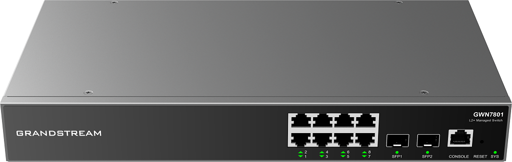 Grandstream GWN7801P 8-Port Gigabit Enterprise Layer 2+ Managed PoE Network Switch - Image 2