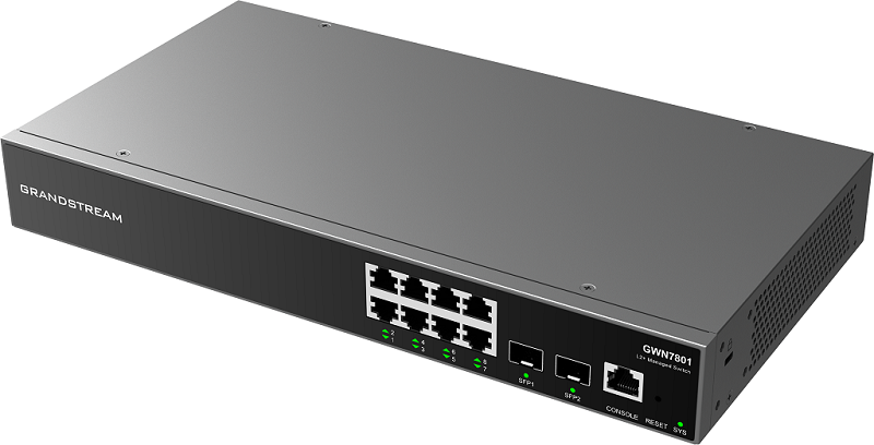 Grandstream GWN7801P 8-Port Gigabit Enterprise Layer 2+ Managed PoE Network Switch - Image 3