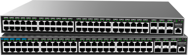 Grandstream GWN7816P 48-Port Gigabit Enterprise Layer 3 Managed PoE Network Switch - Image 2