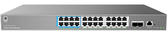 Grandstream GWN7803PH Pro 24-Port Gigabit Enterprise Layer 2++ Managed PoE Network Switch